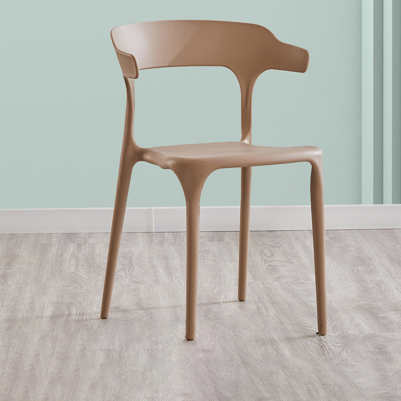 Silla lateral contemporánea interior con respaldo abierto Silla apilable de plástico para comedor individual