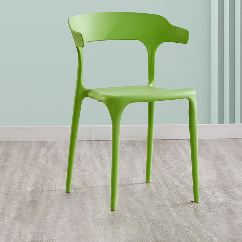 Silla lateral contemporánea interior con respaldo abierto Silla apilable de plástico para comedor individual