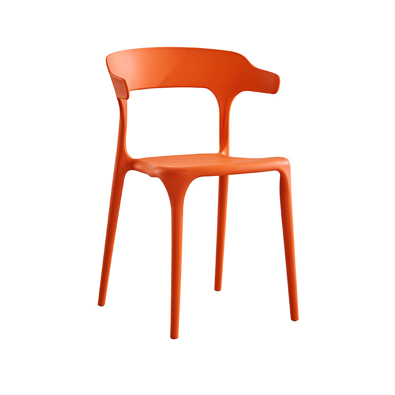 Silla lateral contemporánea interior con respaldo abierto Silla apilable de plástico para comedor individual