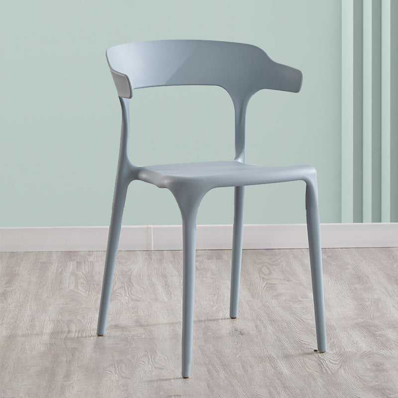 Silla lateral contemporánea interior con respaldo abierto Silla apilable de plástico para comedor individual