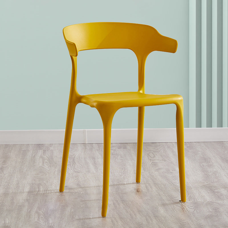 Silla lateral contemporánea interior con respaldo abierto Silla apilable de plástico para comedor individual