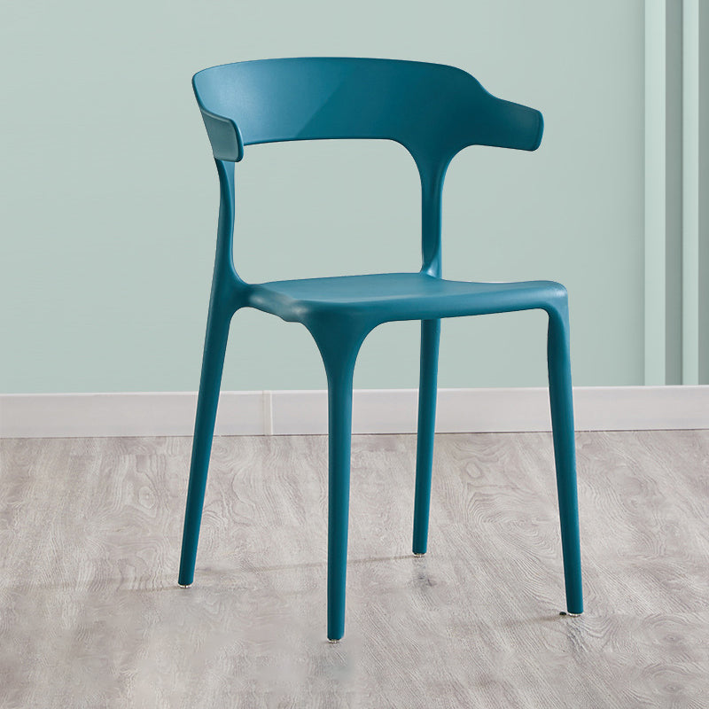 Silla lateral contemporánea interior con respaldo abierto Silla apilable de plástico para comedor individual