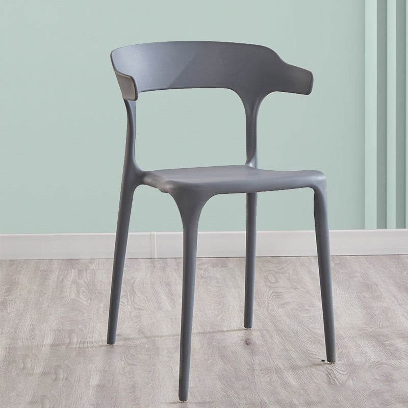 Silla lateral contemporánea interior con respaldo abierto Silla apilable de plástico para comedor individual