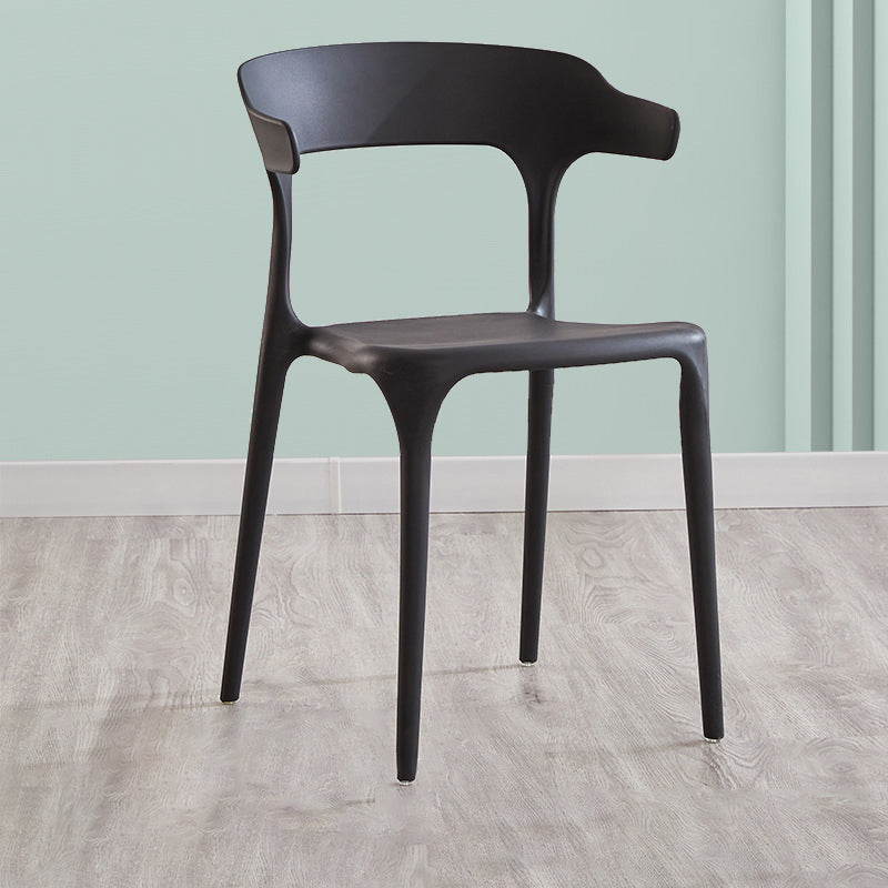 Silla lateral contemporánea interior con respaldo abierto Silla apilable de plástico para comedor individual