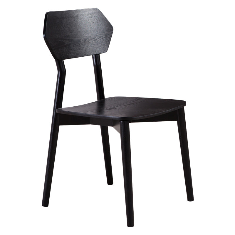 Chaise d'appoint de restaurant en cuir industriel Chaise de salle à manger à dossier ouvert (Ensemble de 2)