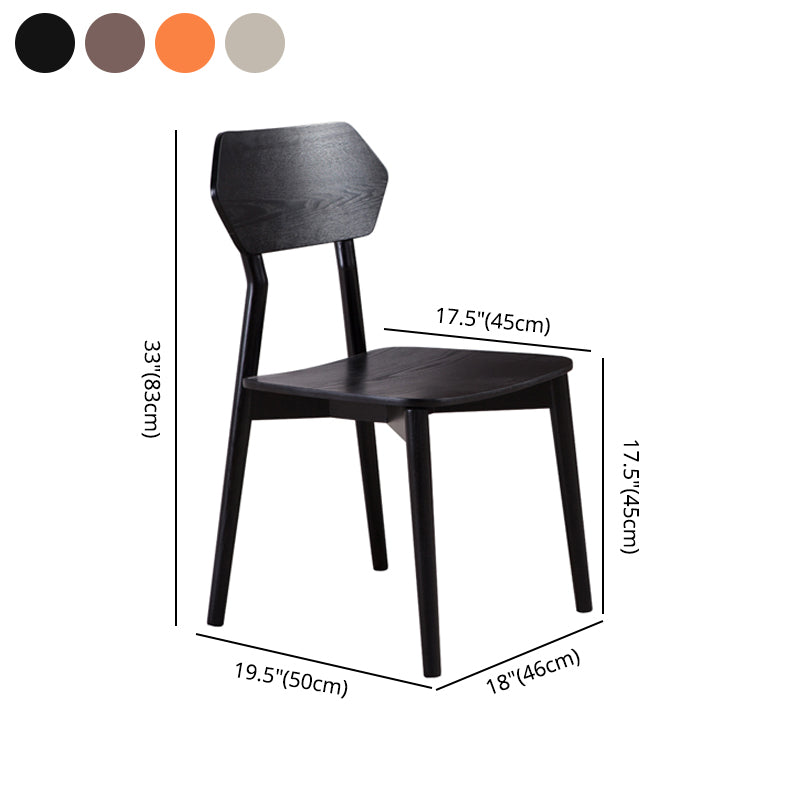 Chaise d'appoint de restaurant en cuir industriel Chaise de salle à manger à dossier ouvert (Ensemble de 2)
