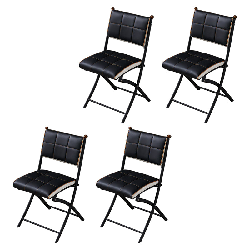 Silla lateral de metal moderna para interiores y exteriores, silla lateral de comedor plegable con respaldo abierto