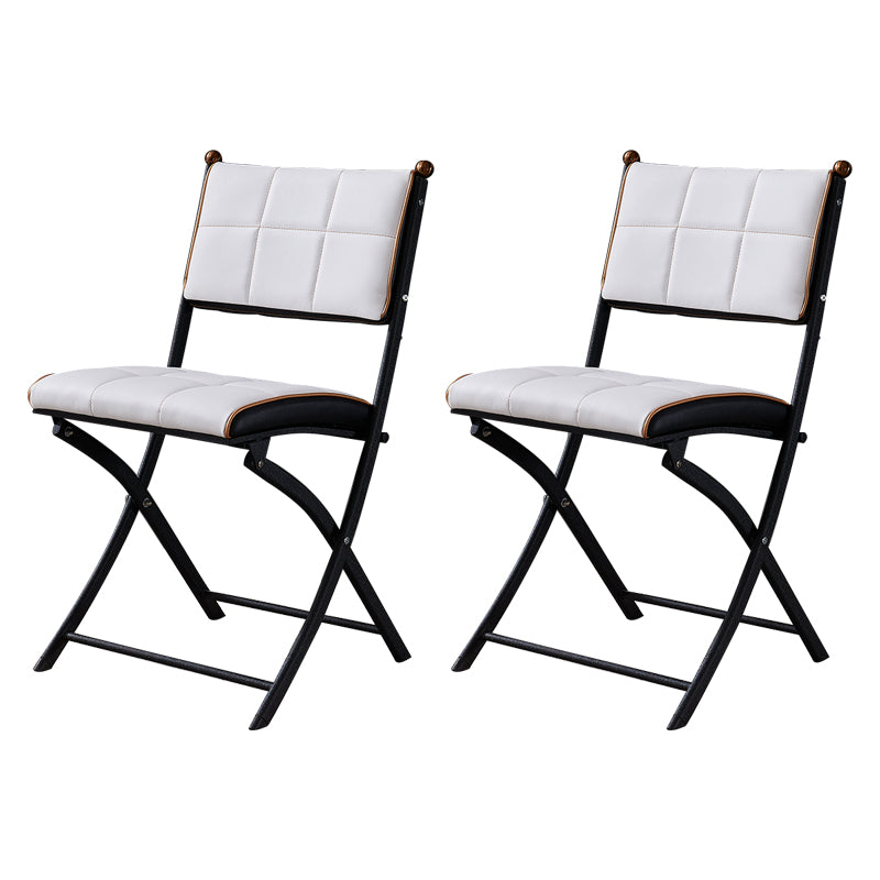 Silla lateral de metal moderna para interiores y exteriores, silla lateral de comedor plegable con respaldo abierto