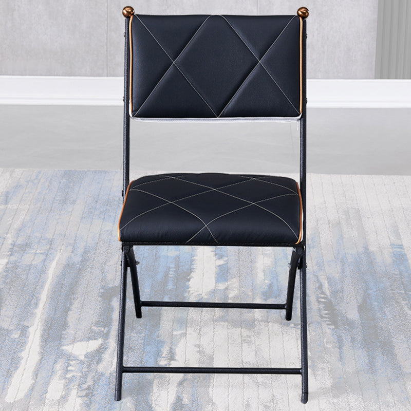 Chaise d'appoint moderne en métal, intérieur et extérieur, chaise de salle à manger pliante à dossier ouvert