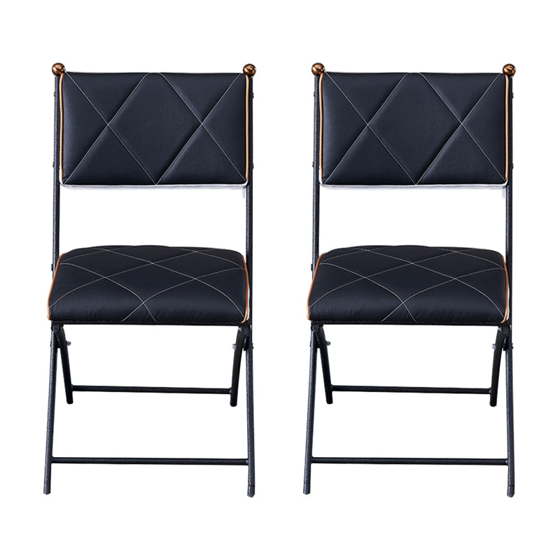 Silla lateral de metal moderna para interiores y exteriores, silla lateral de comedor plegable con respaldo abierto