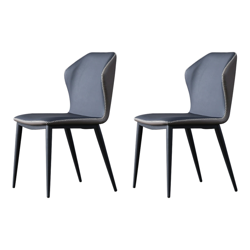 Industriële stijl metalen stoelen keuken dineren wingback zijstoel (set van 2)