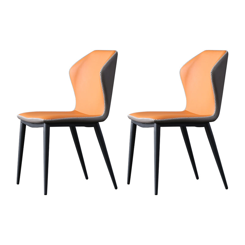 Industriële stijl metalen stoelen keuken dineren wingback zijstoel (set van 2)