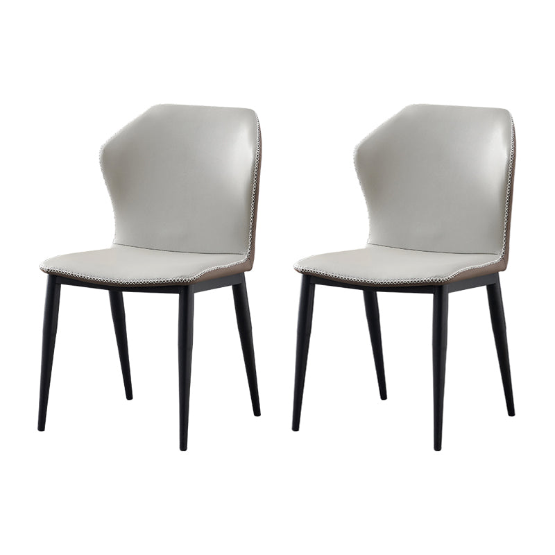 Industriële stijl metalen stoelen keuken dineren wingback zijstoel (set van 2)