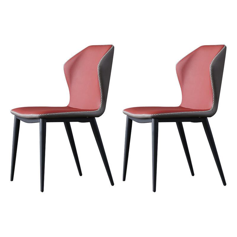 Industriële stijl metalen stoelen keuken dineren wingback zijstoel (set van 2)