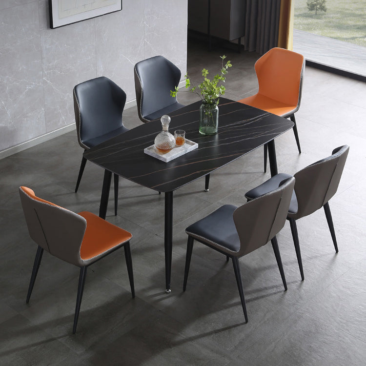 Industriële stijl metalen stoelen keuken dineren wingback zijstoel (set van 2)