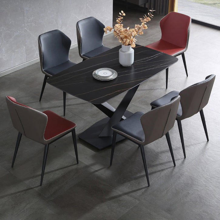 Industriële stijl metalen stoelen keuken dineren wingback zijstoel (set van 2)