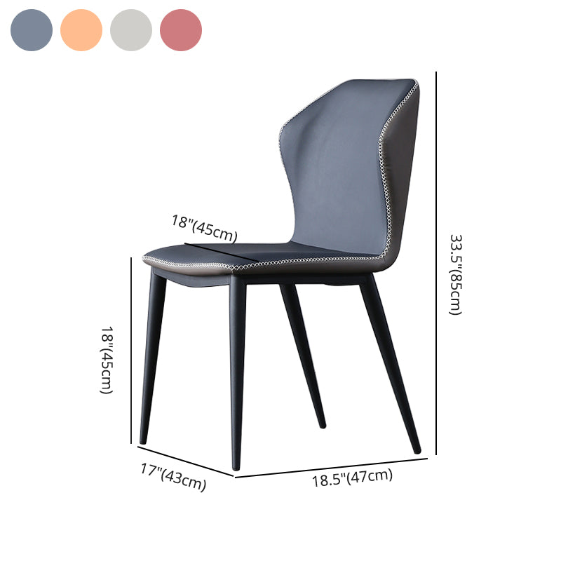 Industriële stijl metalen stoelen keuken dineren wingback zijstoel (set van 2)