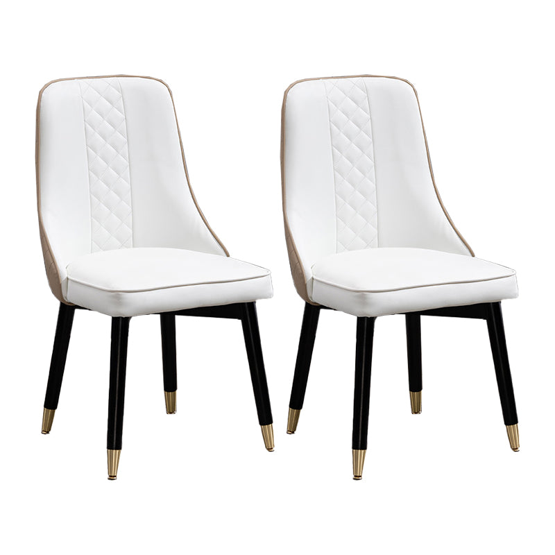 Ensemble de chaises de salle à manger de cuisine scandinave Chaise Parsons en bois (Ensemble de 2)