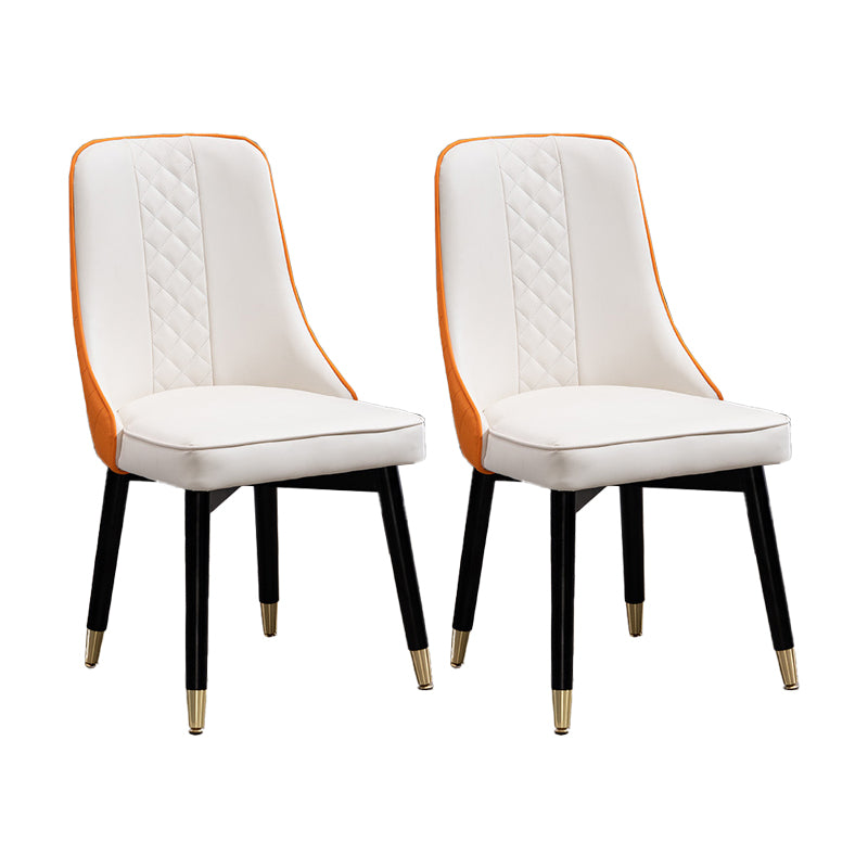 Ensemble de chaises de salle à manger de cuisine scandinave Chaise Parsons en bois (Ensemble de 2)