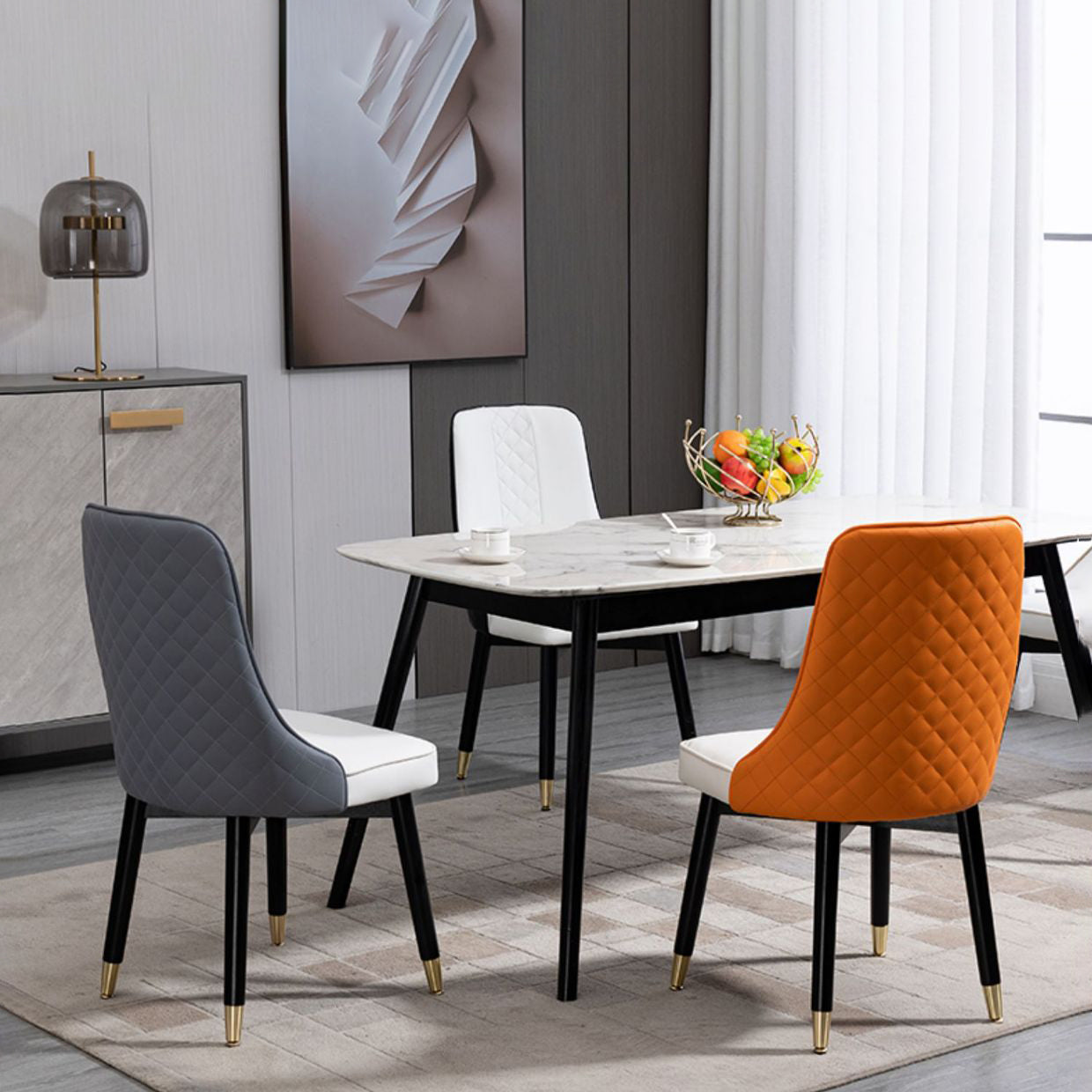 Juego de sillas de comedor de cocina escandinavas Silla Parsons de madera (juego de 2)