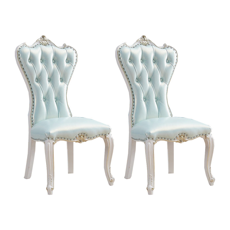 Chaise d'appoint de salle à manger de style victorien Chaises d'appoint sans accoudoirs pour un usage domestique (Ensemble de 2)