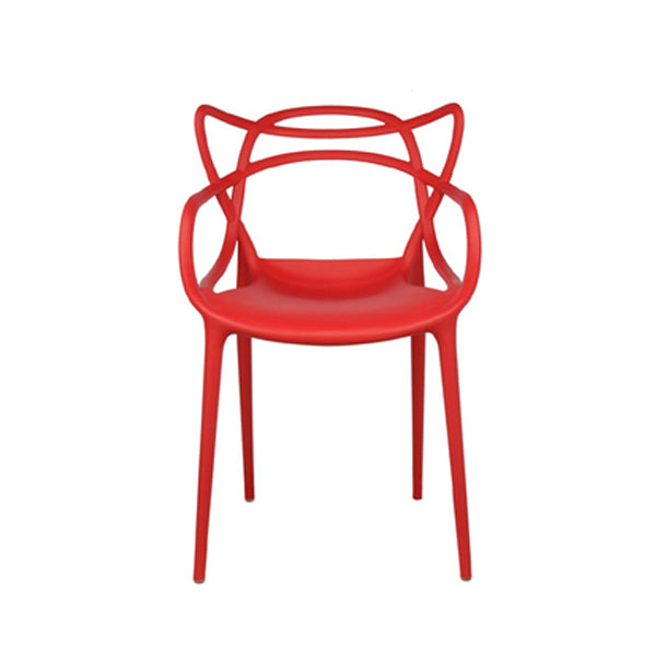 Silla de comedor de cocina de estilo moderno, sillas laterales de brazo de comedor de plástico