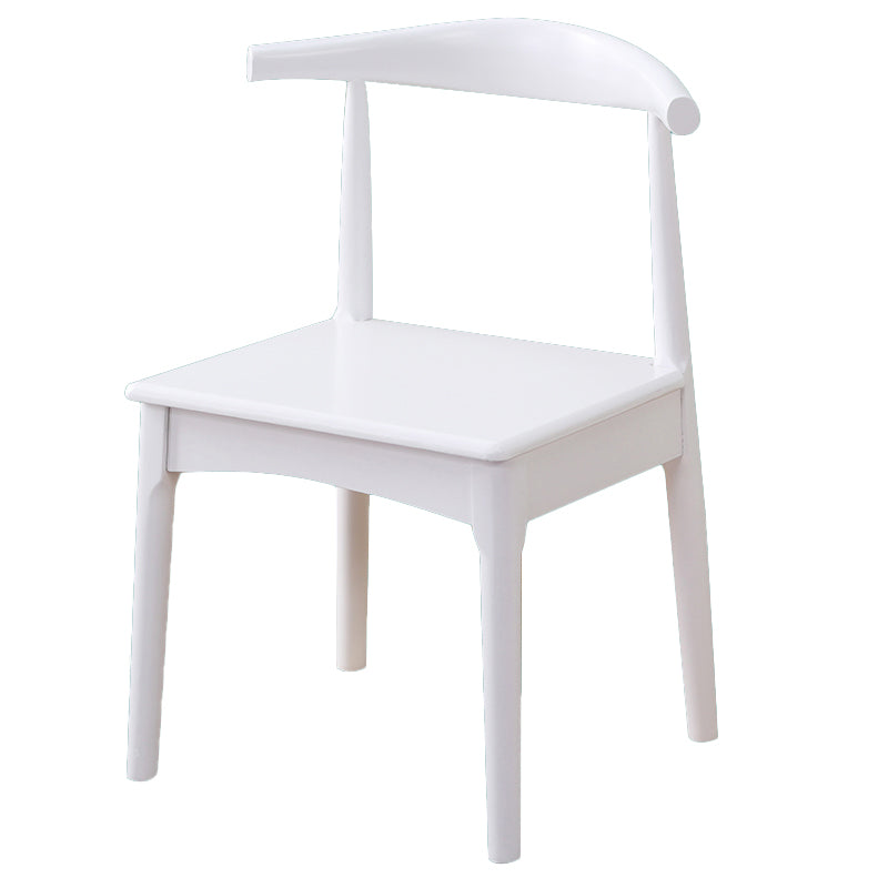 Indoor Scandinavian Side Chair Upholstered Wood Open Back Dining Room Chair