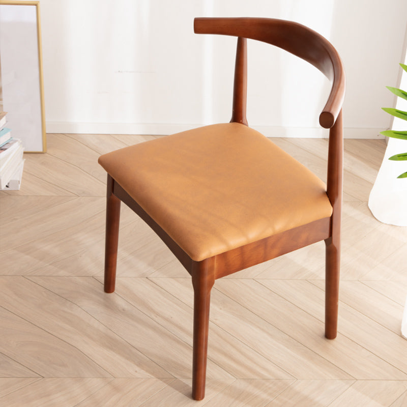 Indoor Scandinavian Side Chair Upholstered Wood Open Back Dining Room Chair