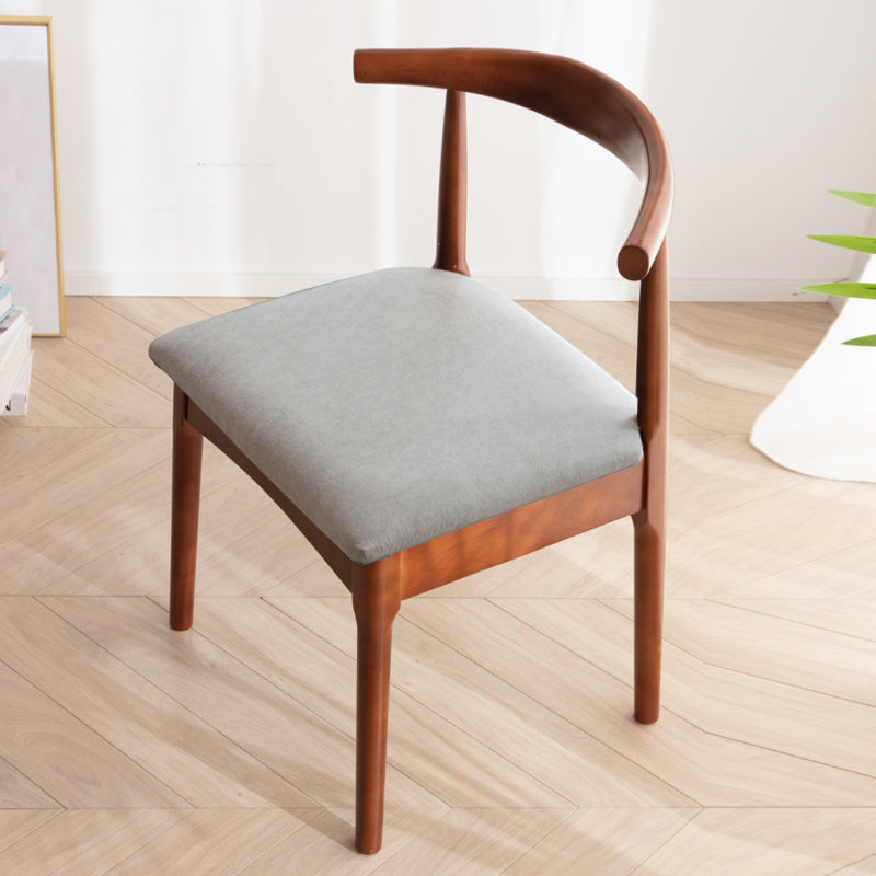 Indoor Scandinavian Side Chair Upholstered Wood Open Back Dining Room Chair