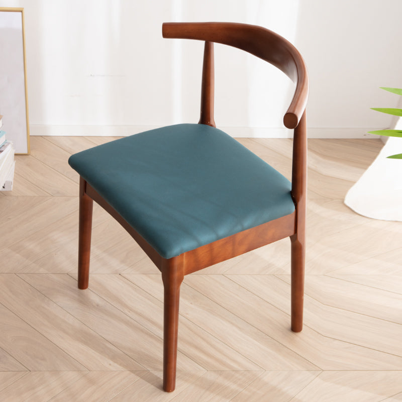 Indoor Scandinavian Side Chair Upholstered Wood Open Back Dining Room Chair