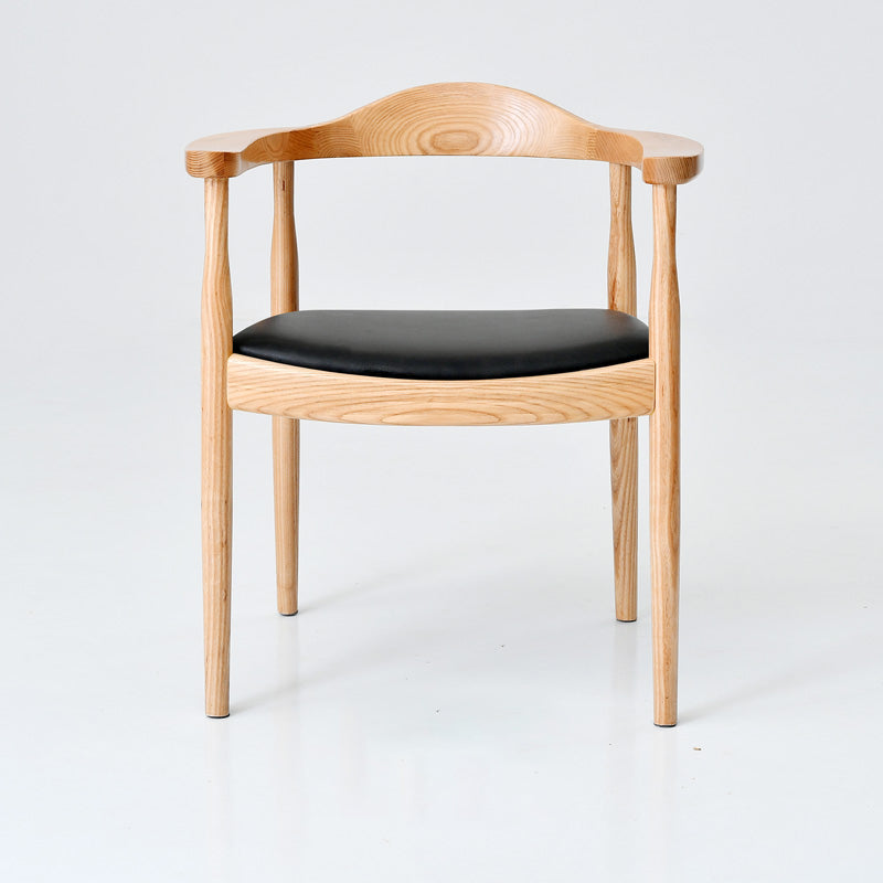 Ensemble de chaises de salle à manger de cuisine à bras arrière ouvert de chaise en bois de frêne de style traditionnel
