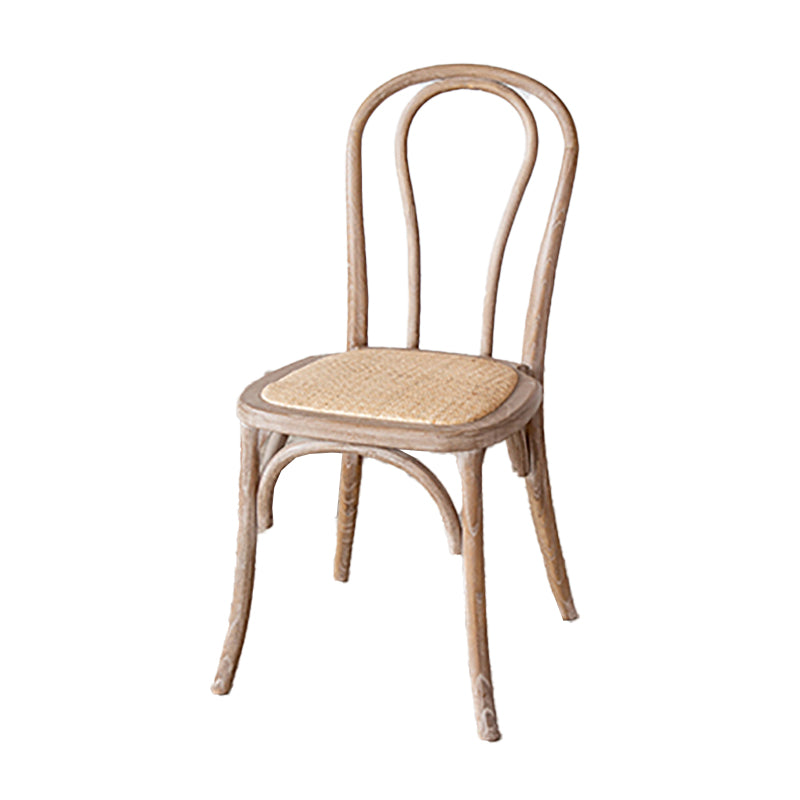 La salle à manger en bois de ferme préside la chaise latérale pliante arrière de Windsor pour le restaurant