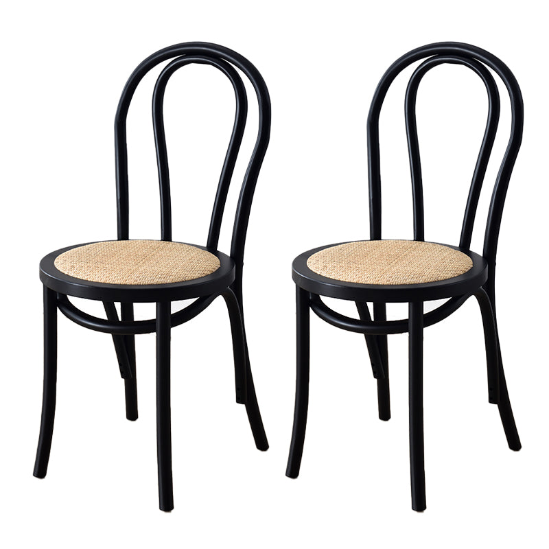 Silla de comedor de madera tradicional Windsor, silla sin brazos para uso doméstico