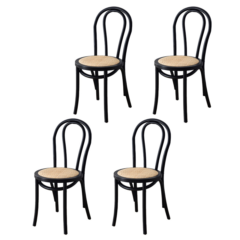 Silla de comedor de madera tradicional Windsor, silla sin brazos para uso doméstico
