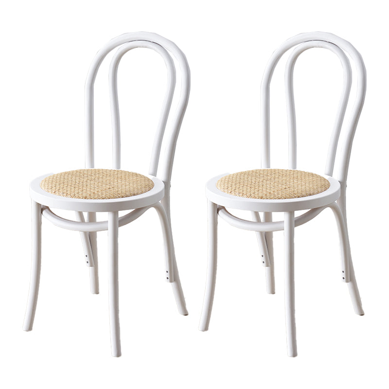 Silla de comedor de madera tradicional Windsor, silla sin brazos para uso doméstico