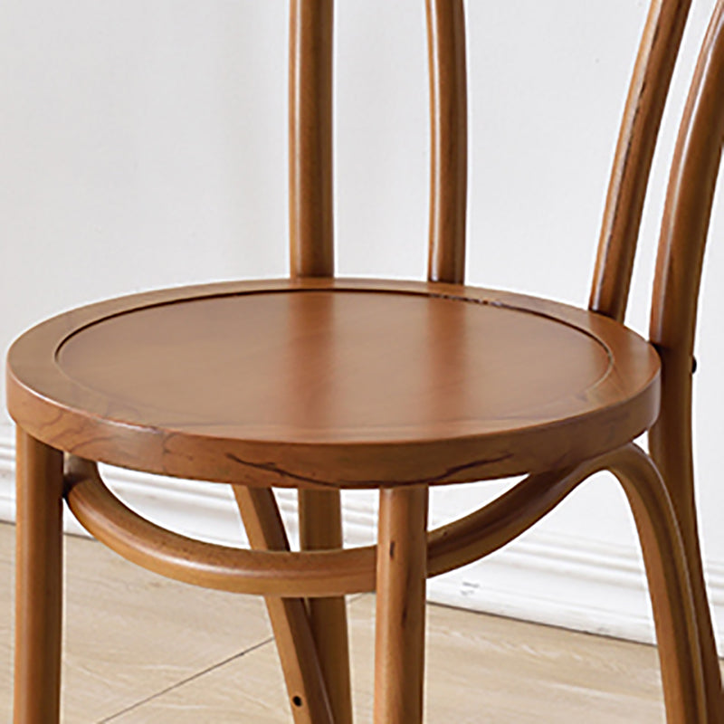 Silla de comedor de madera tradicional Windsor, silla sin brazos para uso doméstico