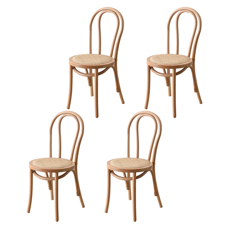Silla de comedor de madera tradicional Windsor, silla sin brazos para uso doméstico