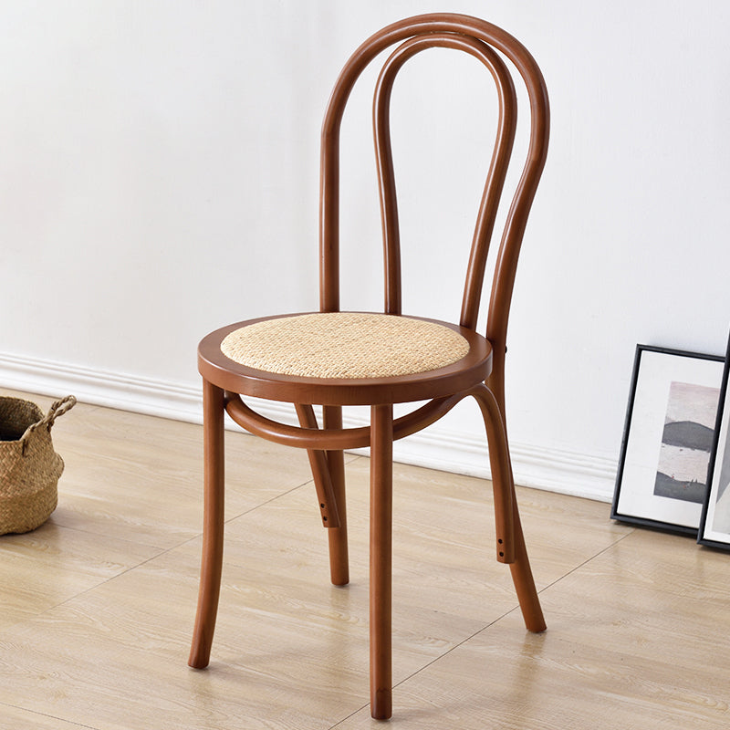 Silla de comedor de madera tradicional Windsor, silla sin brazos para uso doméstico