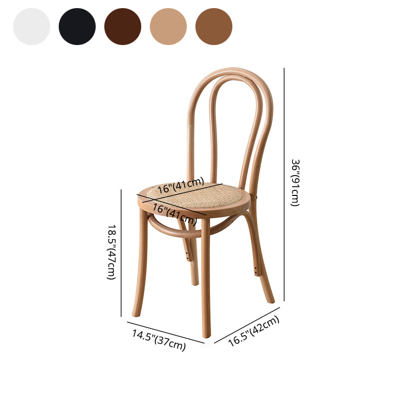 Silla de comedor de madera tradicional Windsor, silla sin brazos para uso doméstico