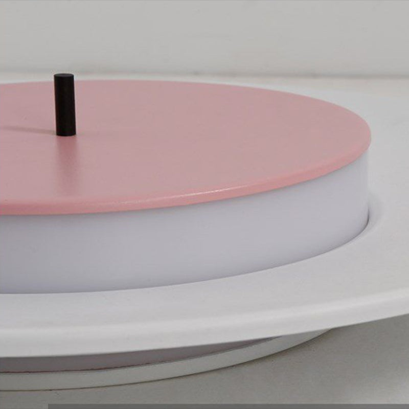 Wrought Iron LED Flush Mount in Modern Simplicity Acrylic Circular Ceiling Light for Cloakroom