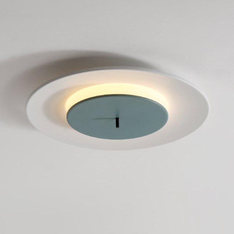 Wrought Iron LED Flush Mount in Modern Simplicity Acrylic Circular Ceiling Light for Cloakroom