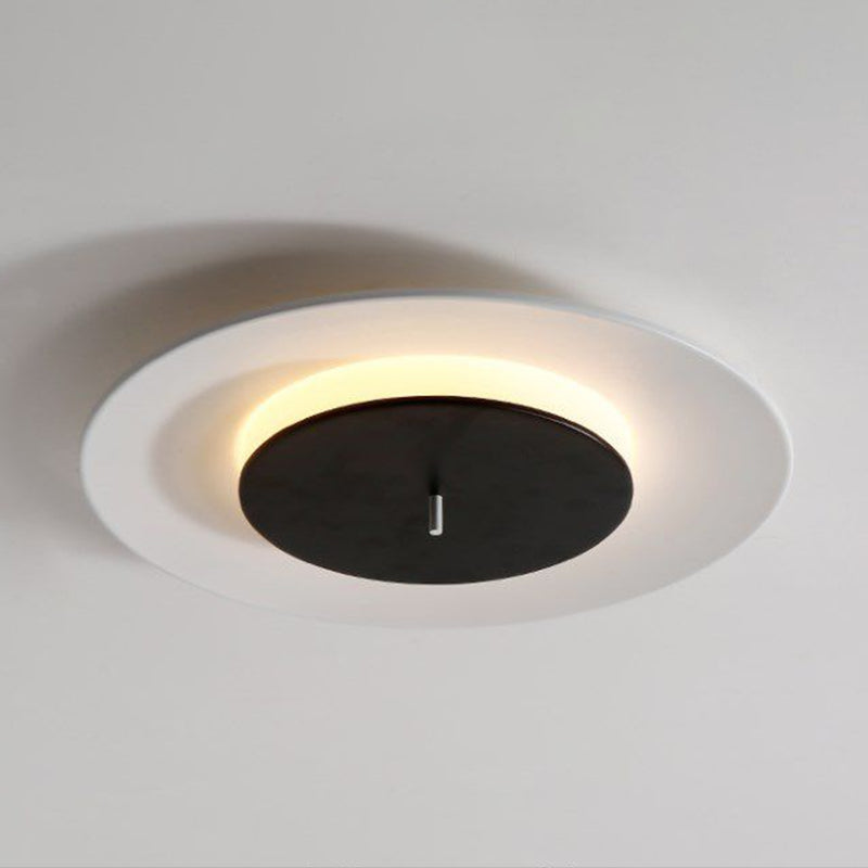 Wrought Iron LED Flush Mount in Modern Simplicity Acrylic Circular Ceiling Light for Cloakroom