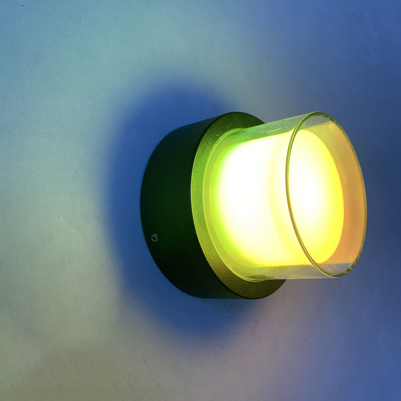 Contemporary Geometric Sconce Light Fixture Metal 1 Light LED Wall Mounted Light