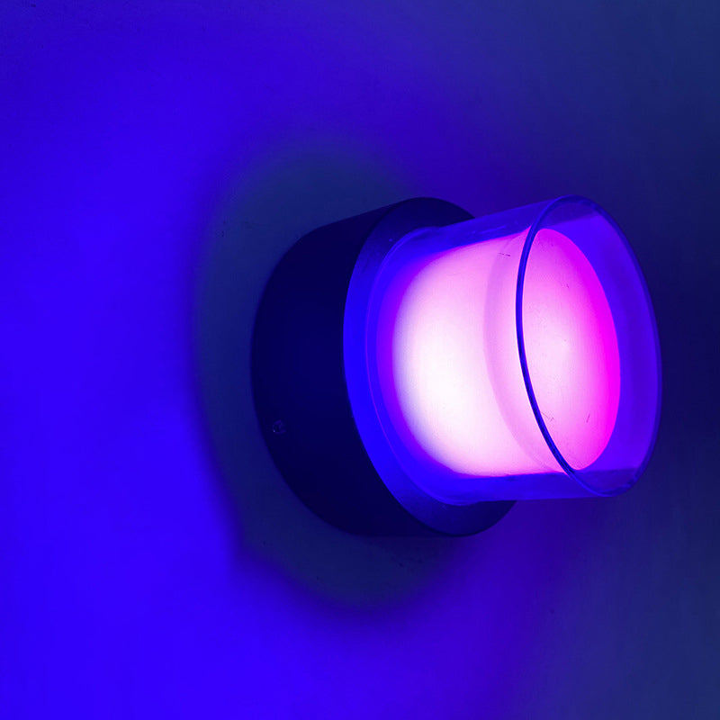 Contemporary Geometric Sconce Light Fixture Metal 1 Light LED Wall Mounted Light