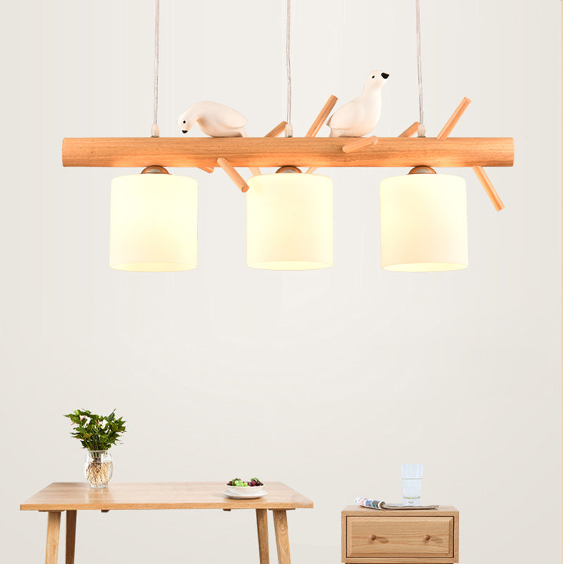 Modern Chandelier Pedants White Glass Chandelier Lights for Dining Room