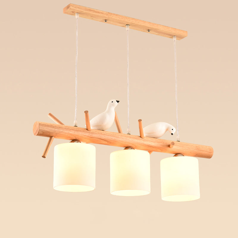 Modern Chandelier Pedants White Glass Chandelier Lights for Dining Room