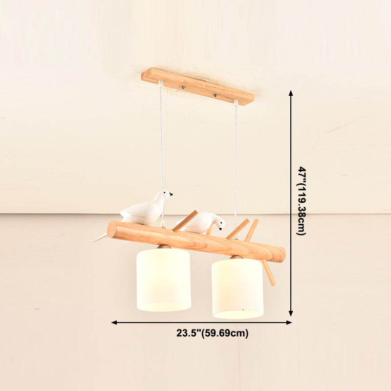 Modern Chandelier Pedants White Glass Chandelier Lights for Dining Room