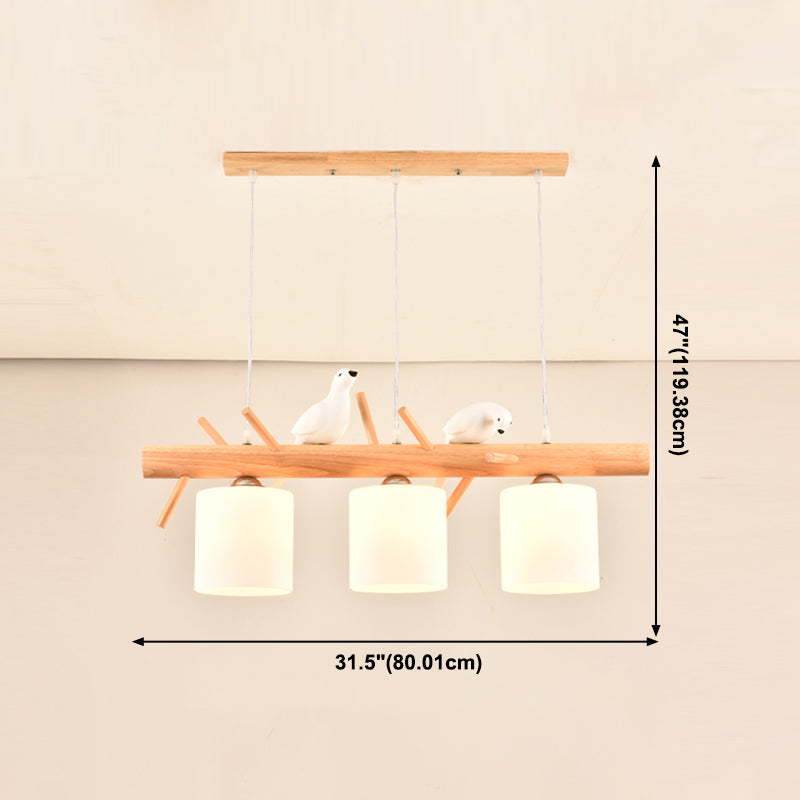 Modern Chandelier Pedants White Glass Chandelier Lights for Dining Room