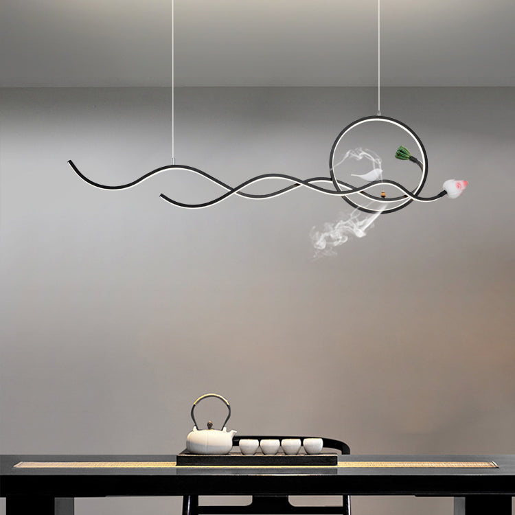 Modern Island Lighting Resin 3-Light Chandelier Light Fixture for Office