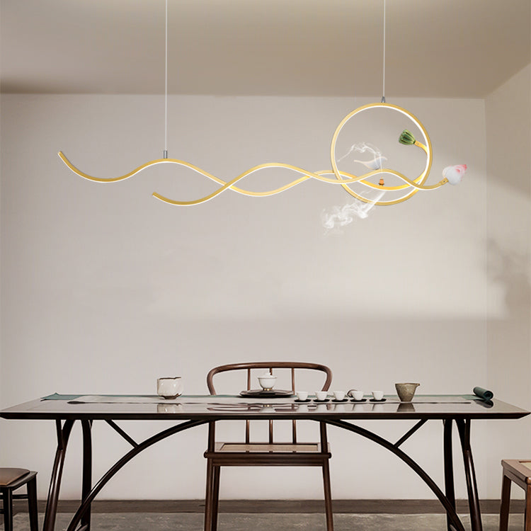 Modern Island Lighting Resin 3-Light Chandelier Light Fixture for Office